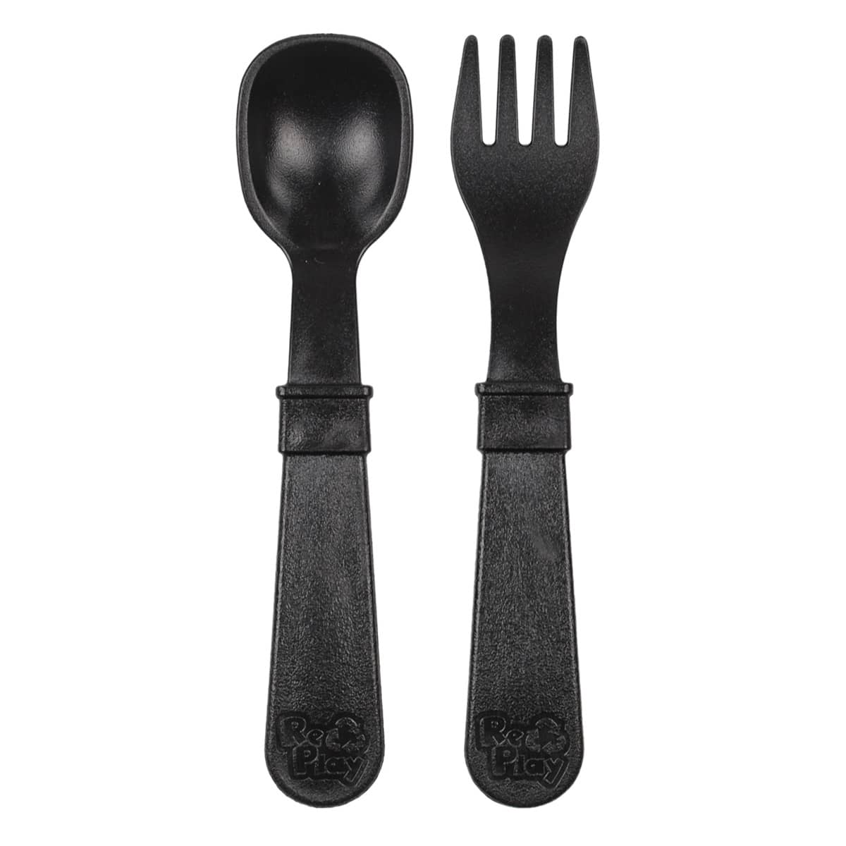 Re-Play Recycled Fork and Spoon Set - Black
