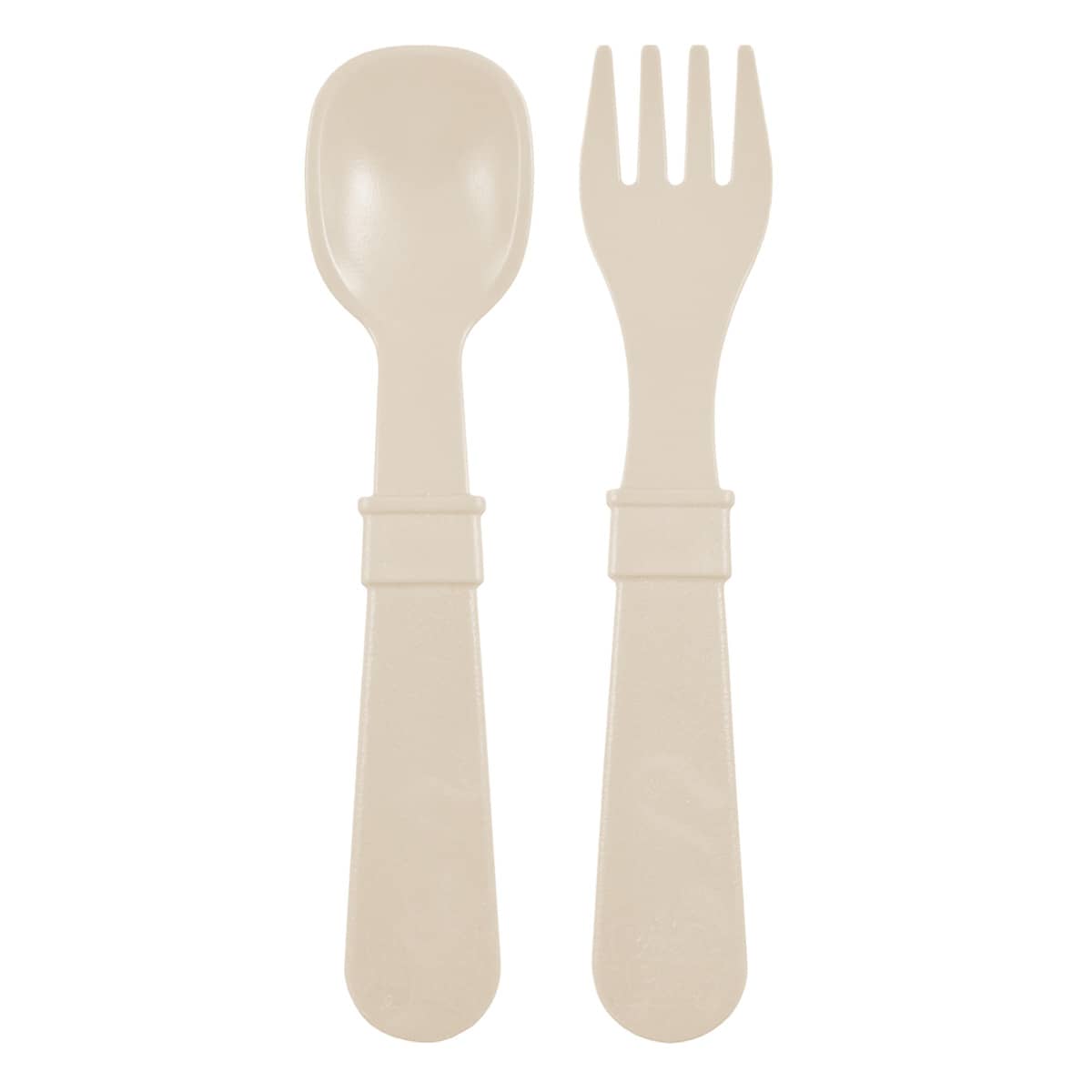 Re-Play Recycled Fork and Spoon Set - Sand
