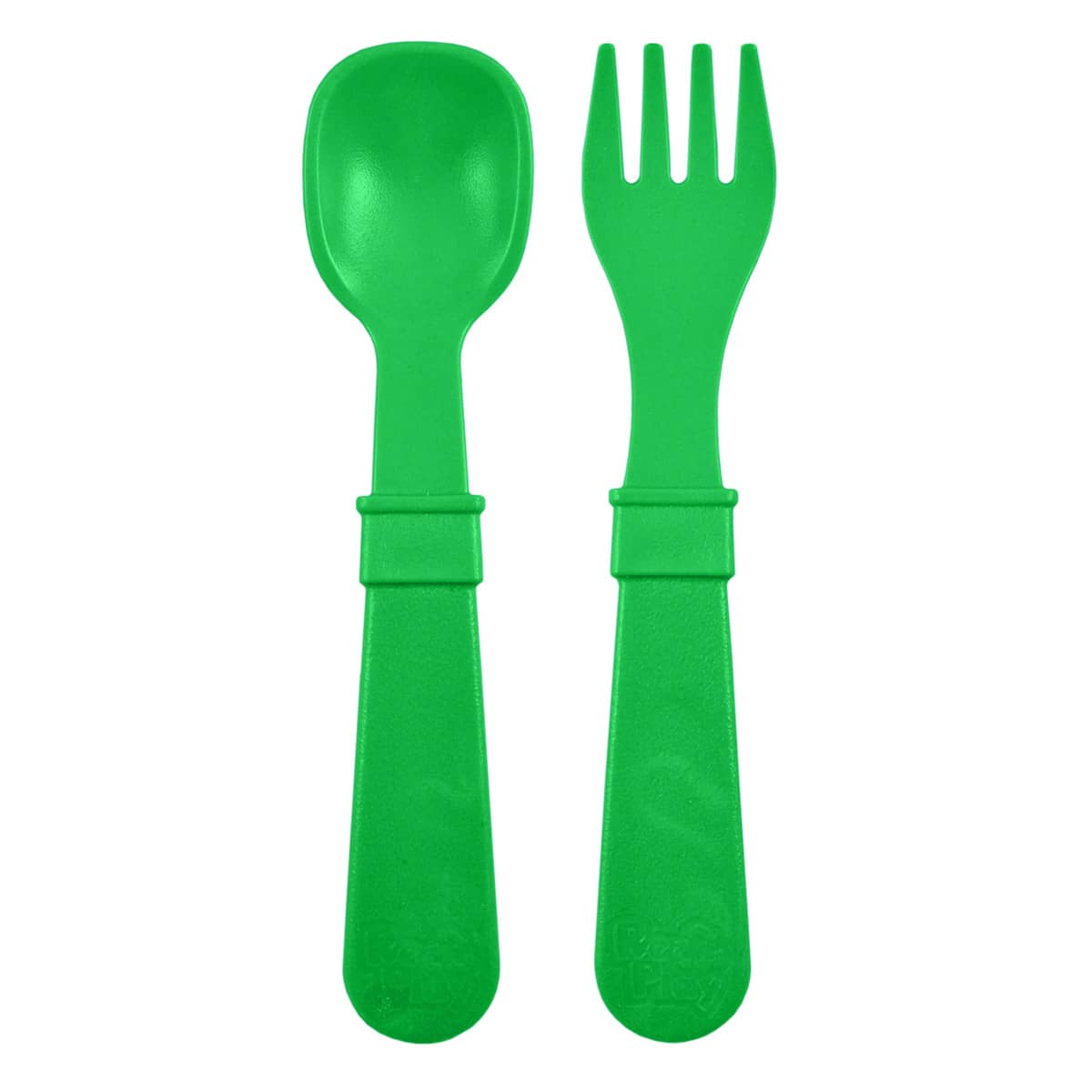 Re-Play Recycled Fork and Spoon Set - Kelly Green