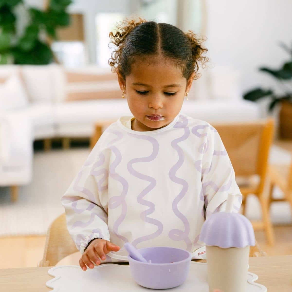 Rommer Smock Bib - Lilac