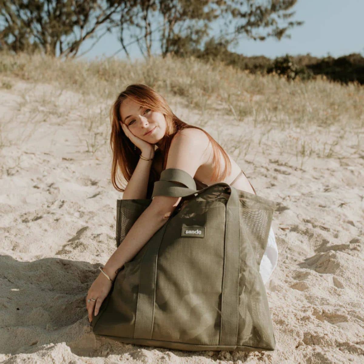 Sande Kids Beach Hauler - Mini Mesh Beach Bag – Pandanus