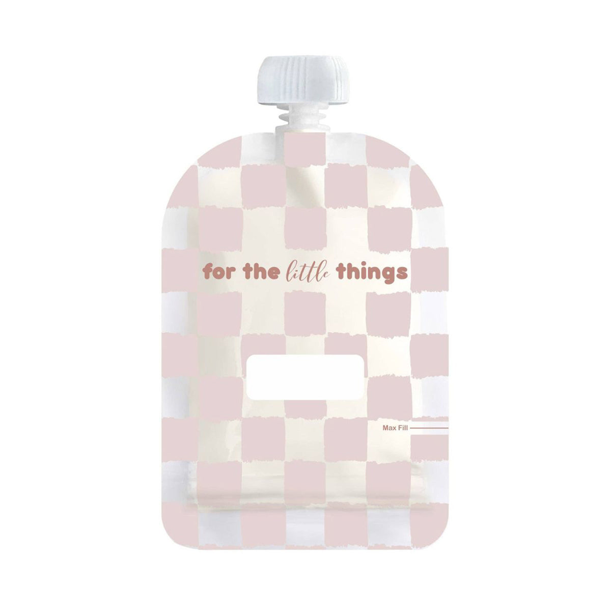 Sinchies Reusable Food Pouches - Checkmate Blush