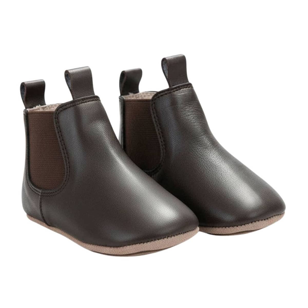 Skeanie Riding Style First/Pre Walker Leather Boots - Chocolate