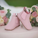 Skeanie Riding Style First/Pre Walker Leather Boots - Pink
