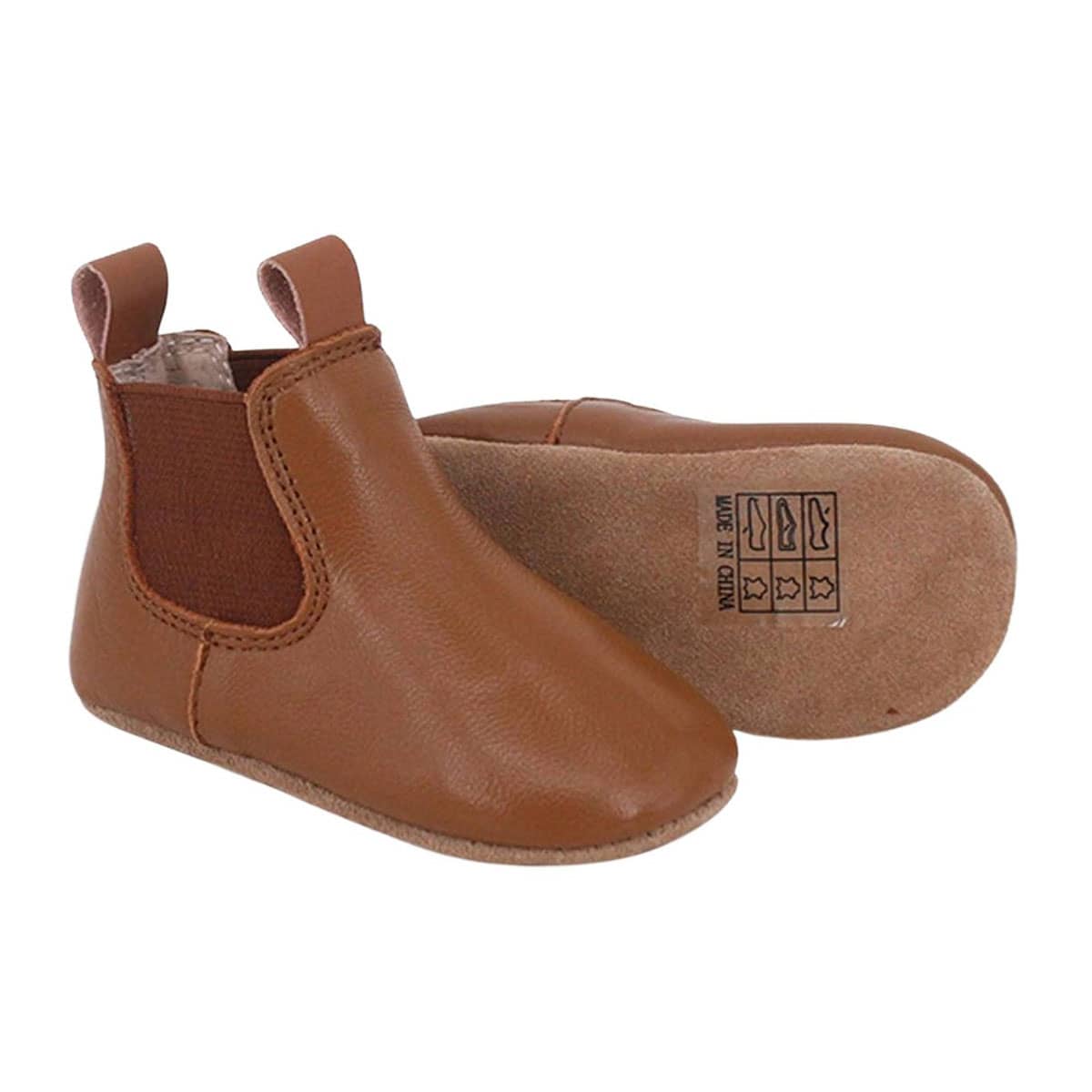 Skeanie Riding Style First/Pre Walker Leather Boots - Tan