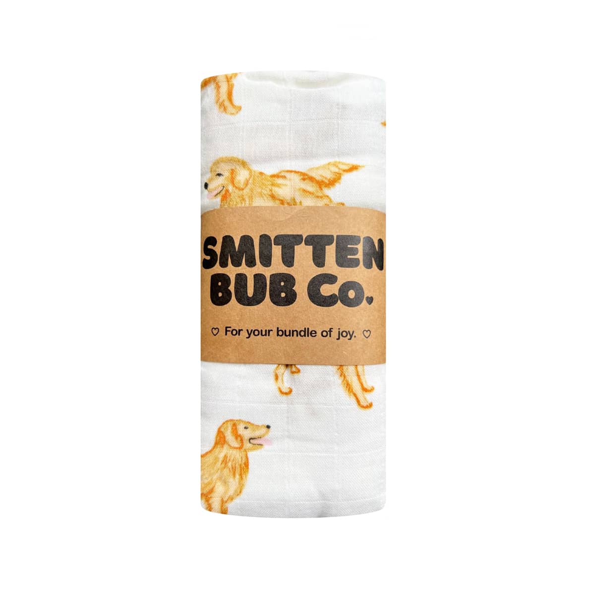 Smitten Bub Co Bamboo / Cotton Muslin Wrap - Golden Retriever