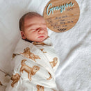 Smitten Bub Co Bamboo / Cotton Muslin Wrap - Golden Retriever