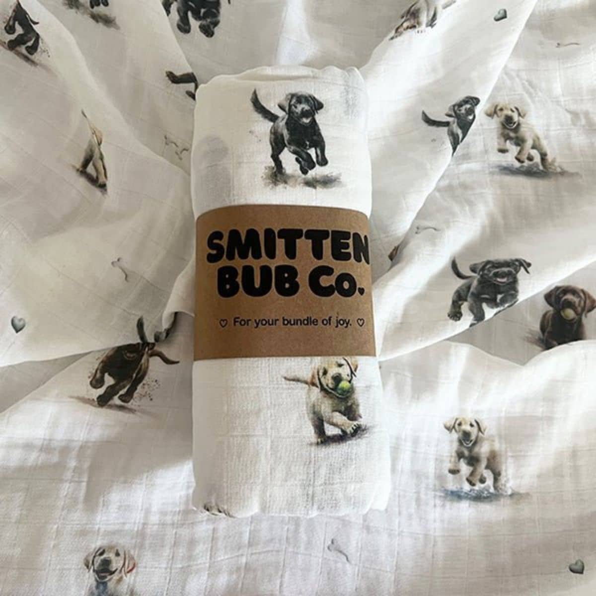 Smitten Bub Co Bamboo / Cotton Muslin Wrap - Labrador