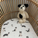 Smitten Bub Co Fitted Bassinet Sheet and Change Pad Cover - Border Collie