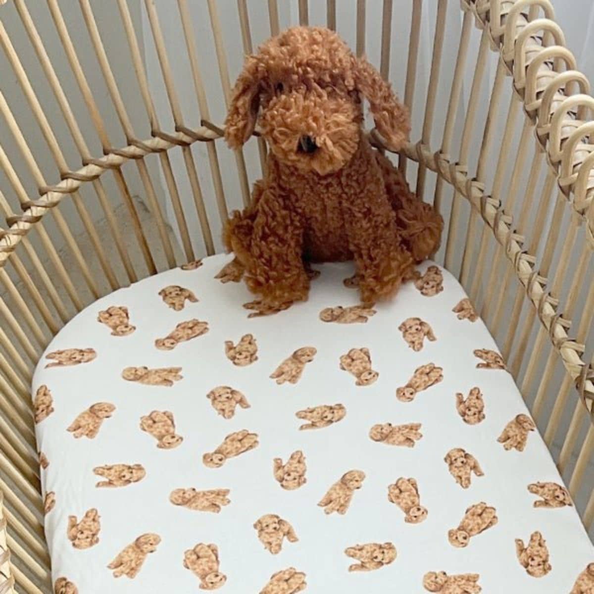 Smitten Bub Co Fitted Bassinet Sheet and Change Pad Cover - Cavoodle
