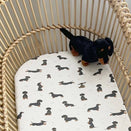 Smitten Bub Co Fitted Bassinet Sheet and Change Pad Cover - Dachshund