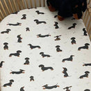 Smitten Bub Co Fitted Cot Sheet - Dachshund