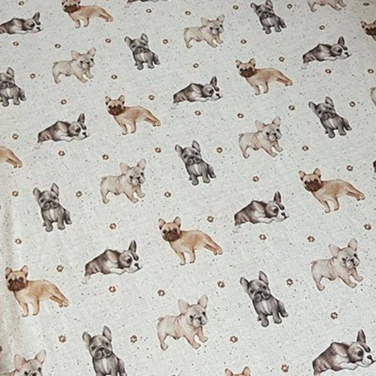 Smitten Bub Co Fitted Cot Sheet - French Bulldog