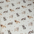 Smitten Bub Co Fitted Cot Sheet - French Bulldog