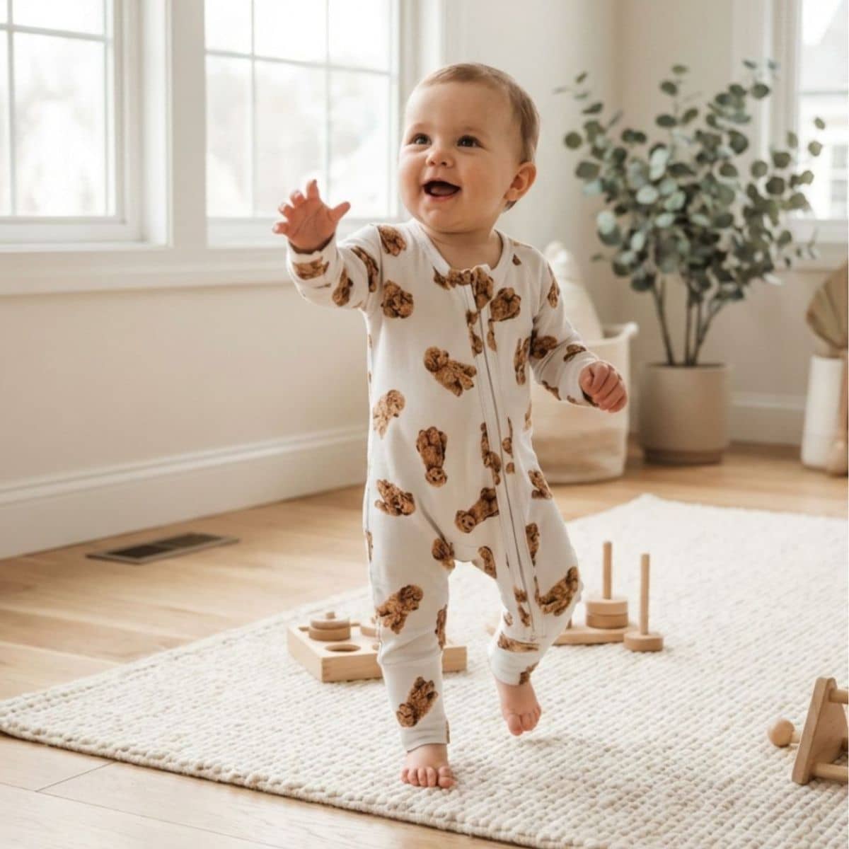 Smitten Bub Co Full Zip Romper - Cavoodle