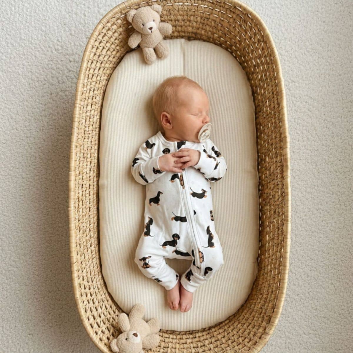 Smitten Bub Co Full Zip Romper - Dachshund