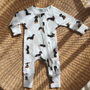 Smitten Bub Co Full Zip Romper - Dachshund
