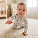 Smitten Bub Co Full Zip Romper - French Bulldog