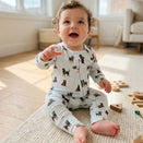 Smitten Bub Co Full Zip Romper - Rottweiler