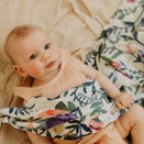 Snug as a Bub + Co Organic Cotton Muslin Swaddle - Summer Garden