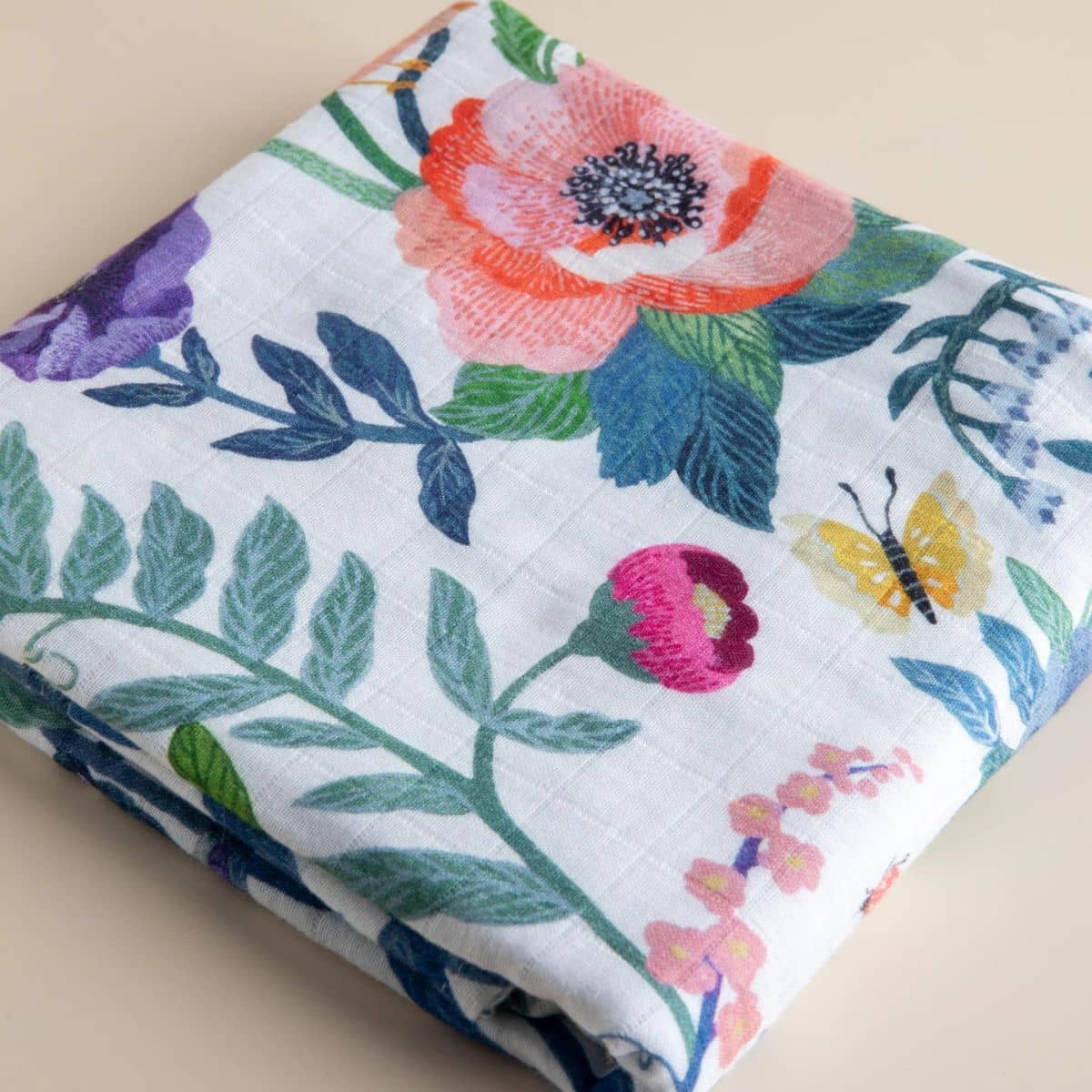 Snug as a Bub + Co Organic Cotton Muslin Swaddle - Summer Garden