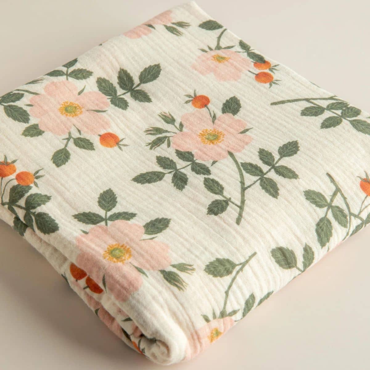 Snug as a Bub + Co Organic Cotton Muslin Swaddle - Wild Roses
