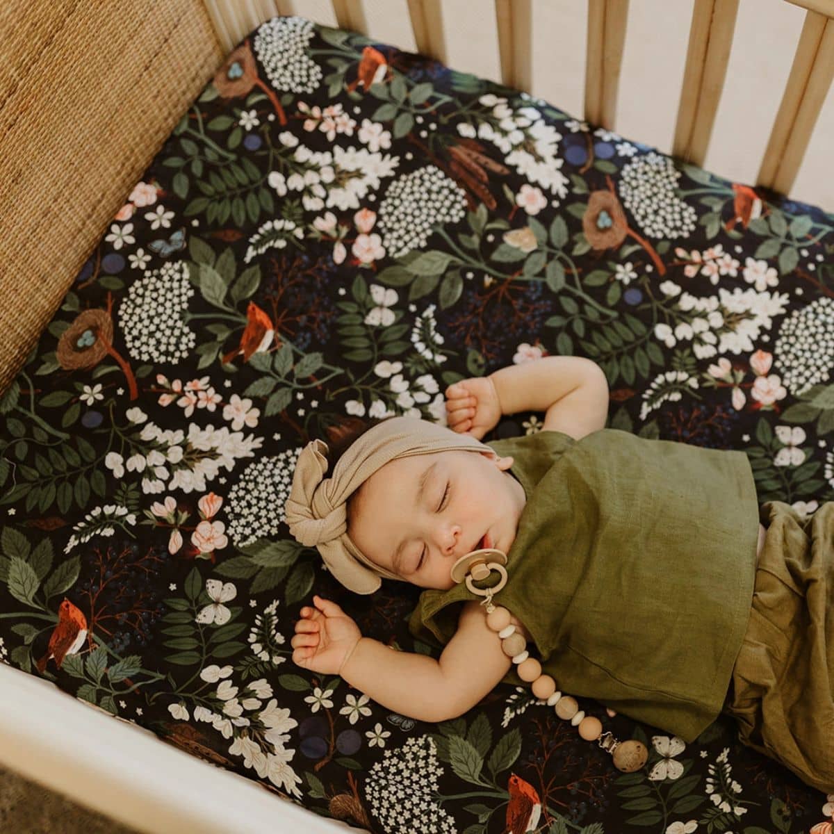 Snug as a Bub Fitted Cot Sheet - Night Garden