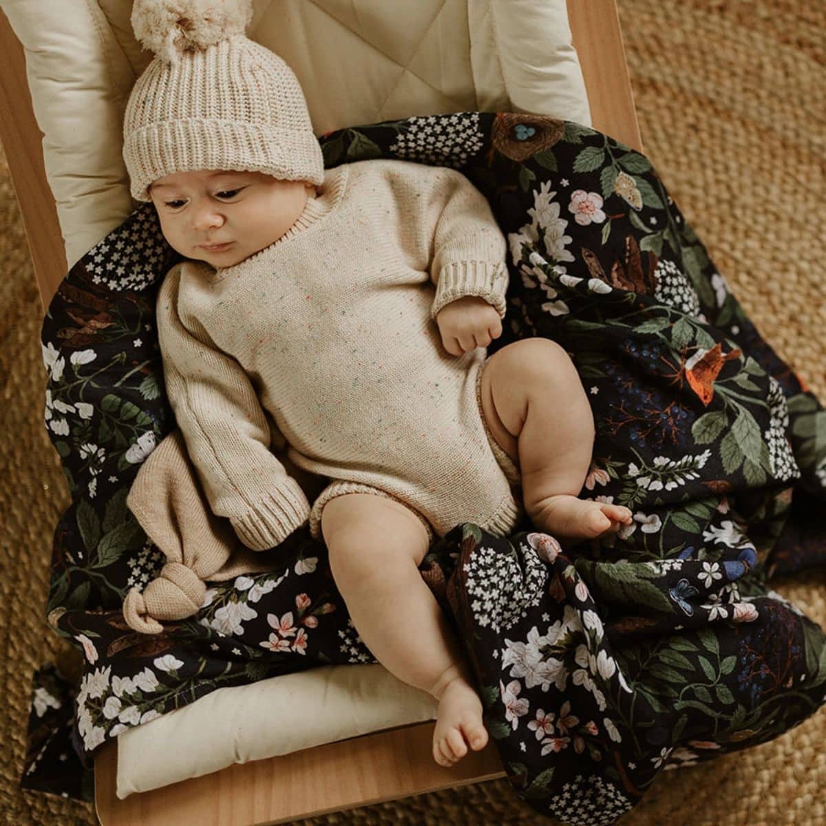 Snug as a Bub Organic Cotton Muslin Swaddle - Night Garden