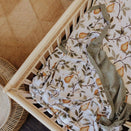 Snug as a Bub Organic Cotton Muslin Snuggly Blanket - Whimsical Pear