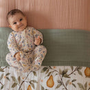 Snug as a Bub Organic Cotton Muslin Snuggly Blanket - Whimsical Pear