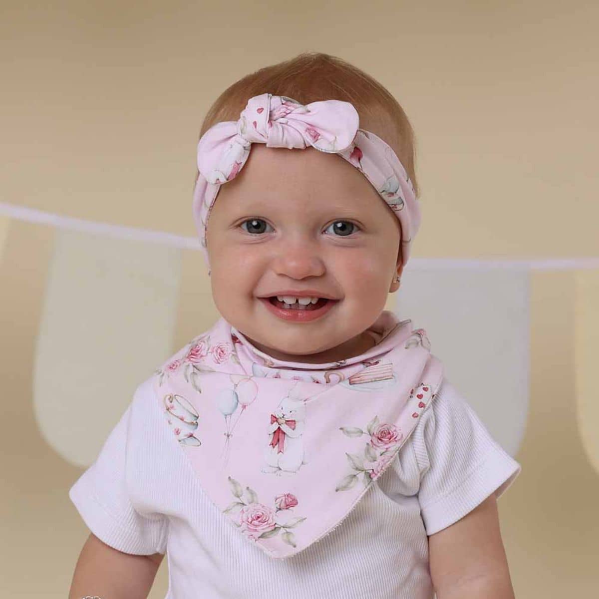 Snuggle Hunny Bandana Dribble Bib - Alice's Tea Party