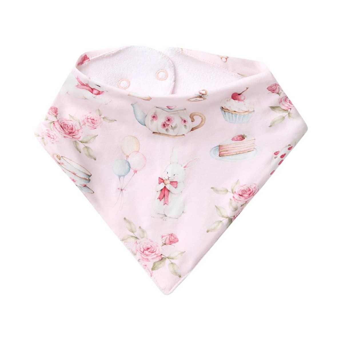 Snuggle Hunny Bandana Dribble Bib - Alice's Tea Party