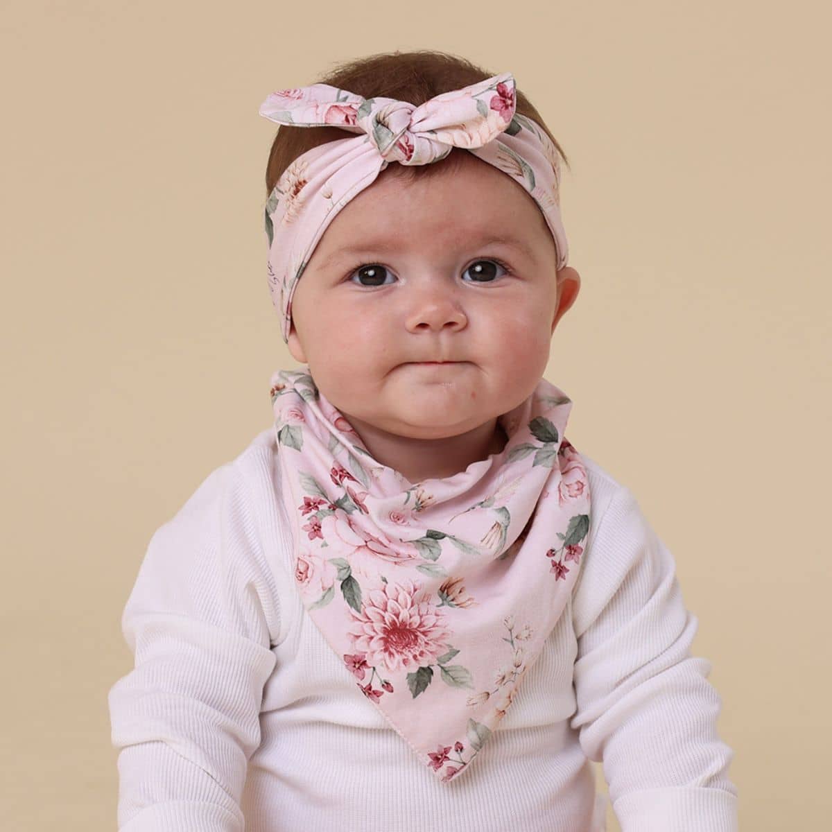 Snuggle Hunny Bandana Dribble Bib - Birds & Blooms