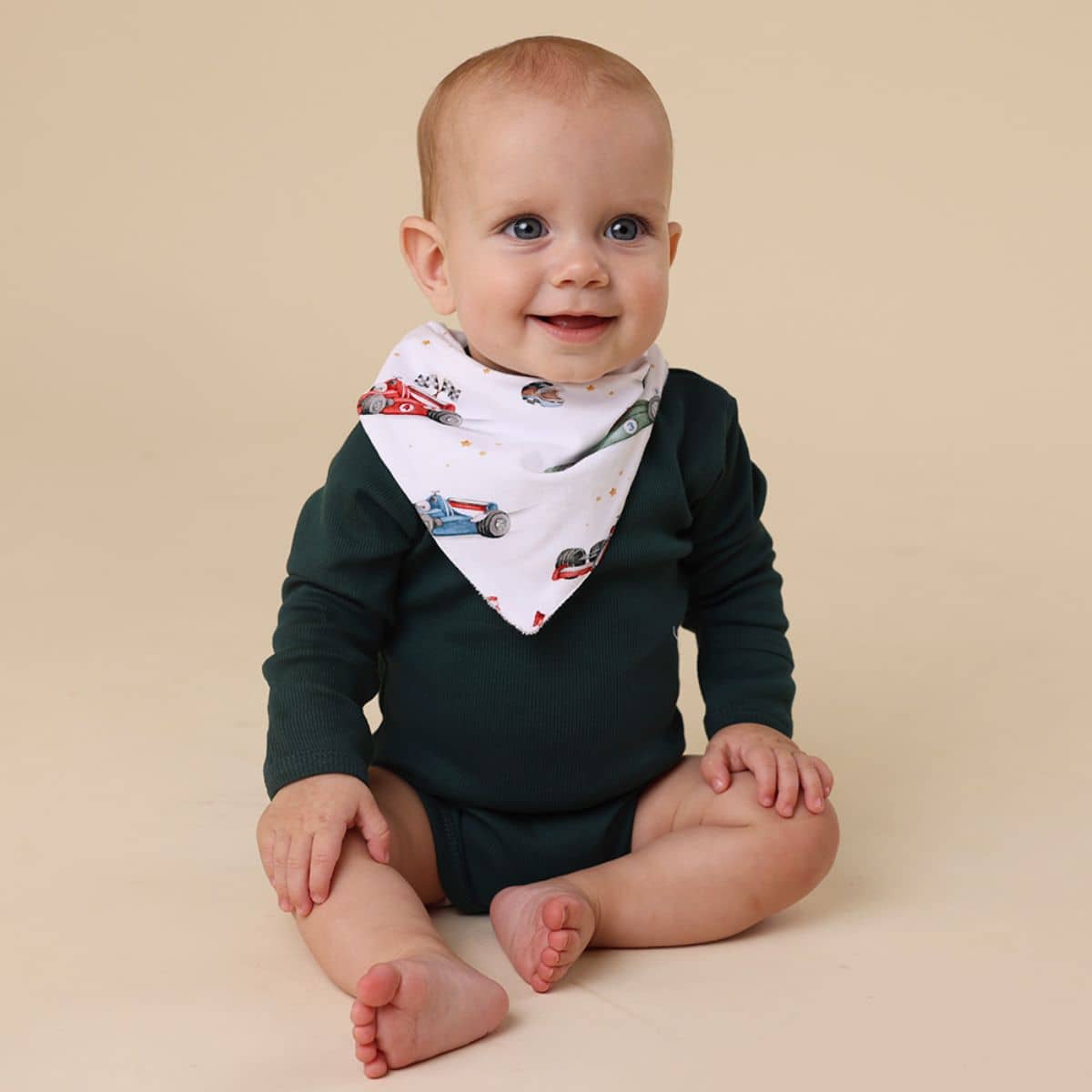 Snuggle Hunny Bandana Dribble Bib - Little Racers