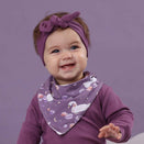 Snuggle Hunny Bandana Dribble Bib - Midnight Swan