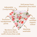 Snuggle Hunny Bandana Dribble Bib - Strawberry