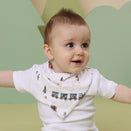 Snuggle Hunny Bandana Dribble Bib - Trains