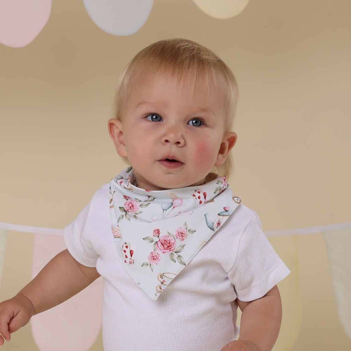 Snuggle Hunny Bandana Dribble Bib - White Rabbit