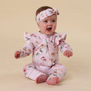 Snuggle Hunny Convertible Romper with Frill - Birds & Blooms