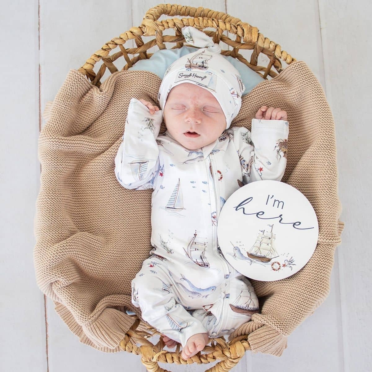 Snuggle Hunny Convertible Romper - Set Sail