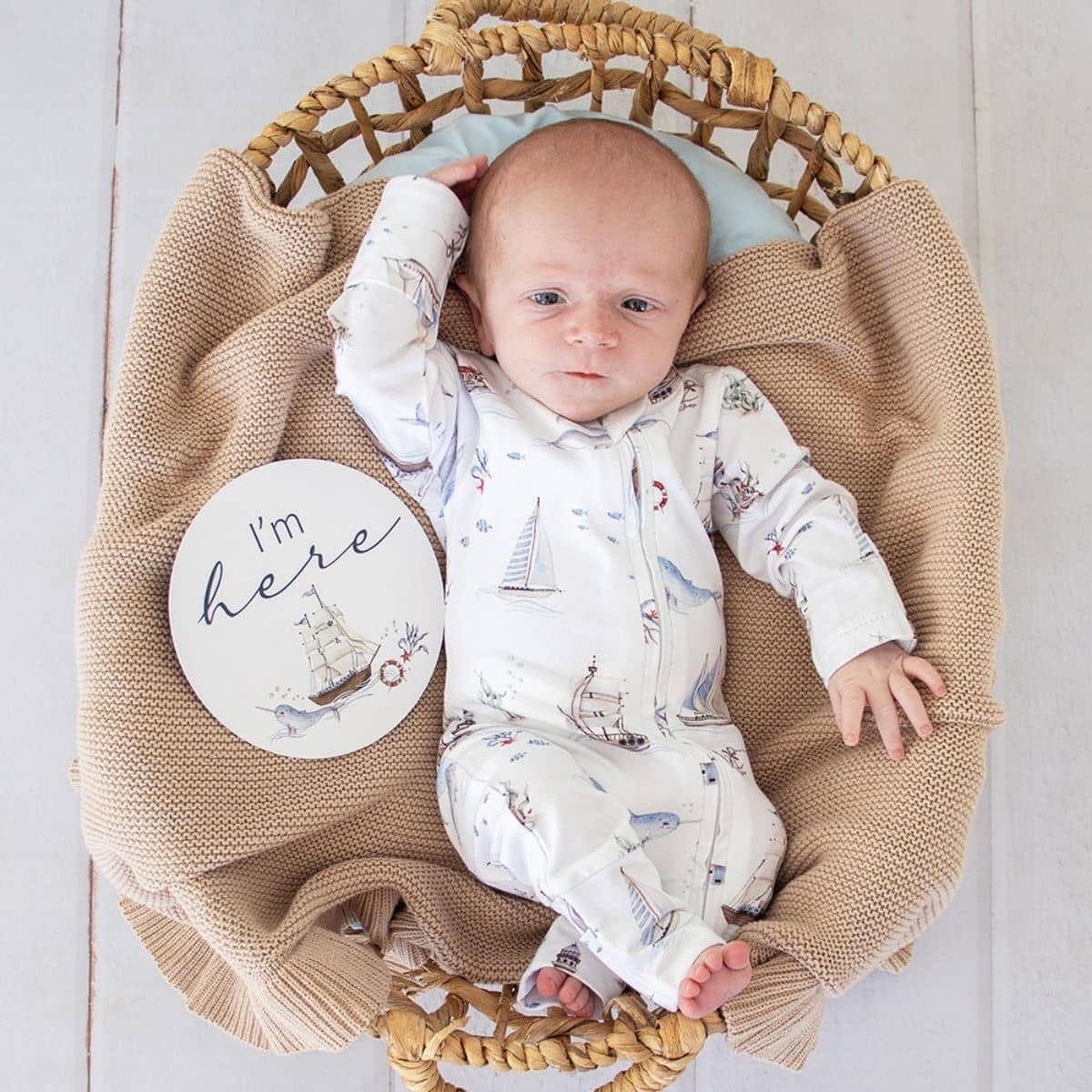 Snuggle Hunny Convertible Romper - Set Sail