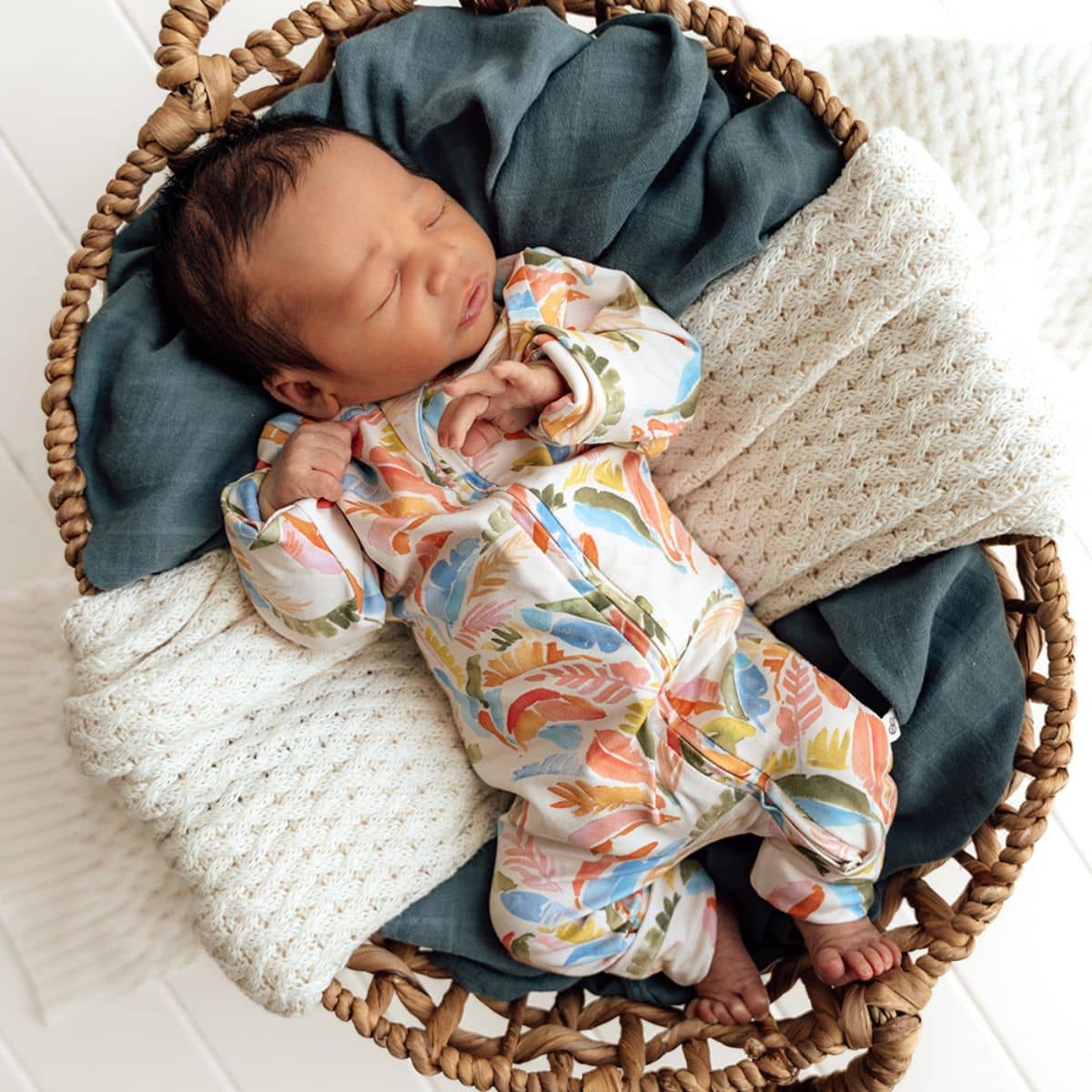 Snuggle Hunny Convertible Romper - Summer Palm