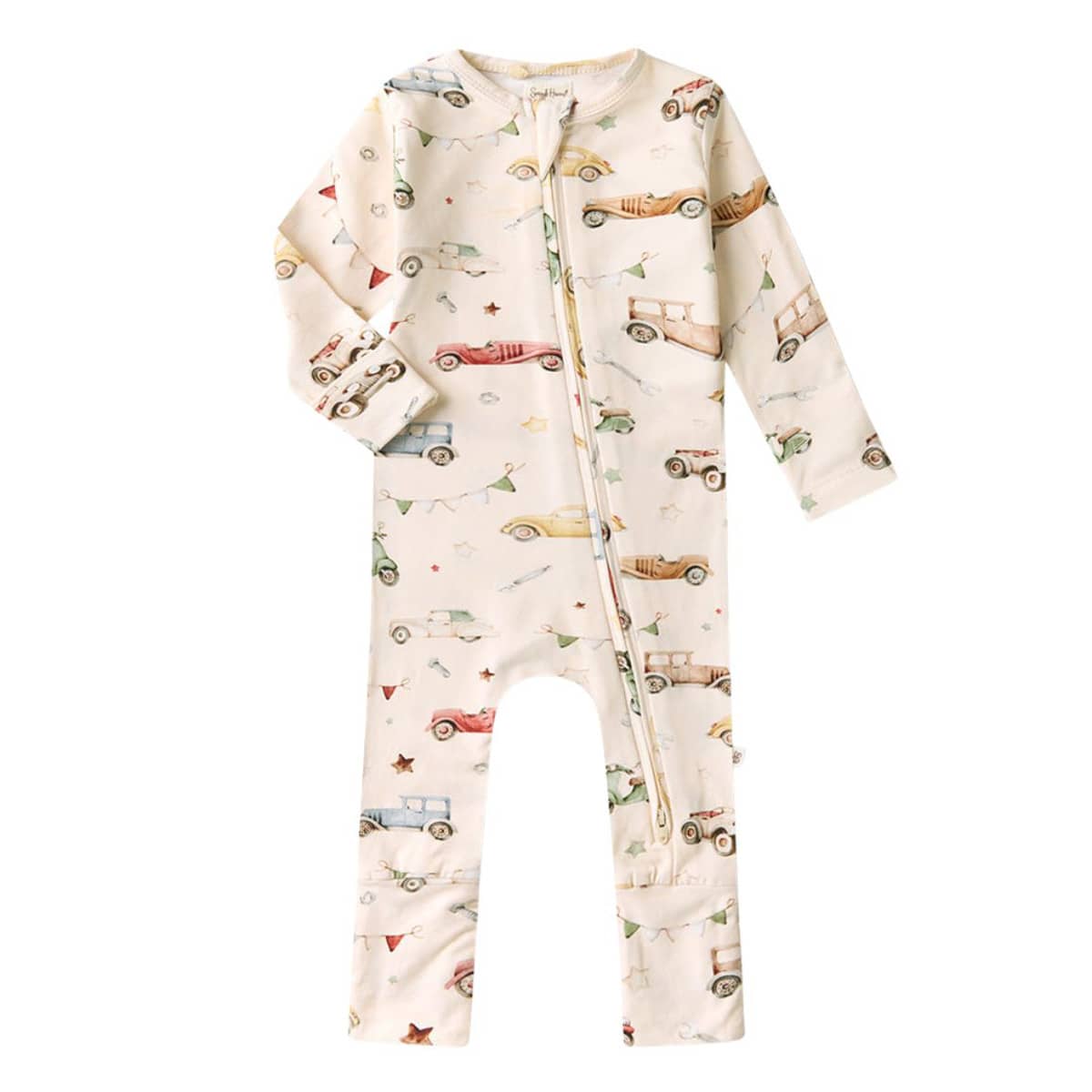 Snuggle Hunny Convertible Romper - Vintage Cars