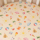 Snuggle Hunny Fitted Cot Sheet - Beach Fun
