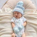 Snuggle Hunny Organic Cotton Rib Mittens - Baby Blue