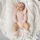 Snuggle Hunny Organic Cotton Rib Mittens - Baby Pink