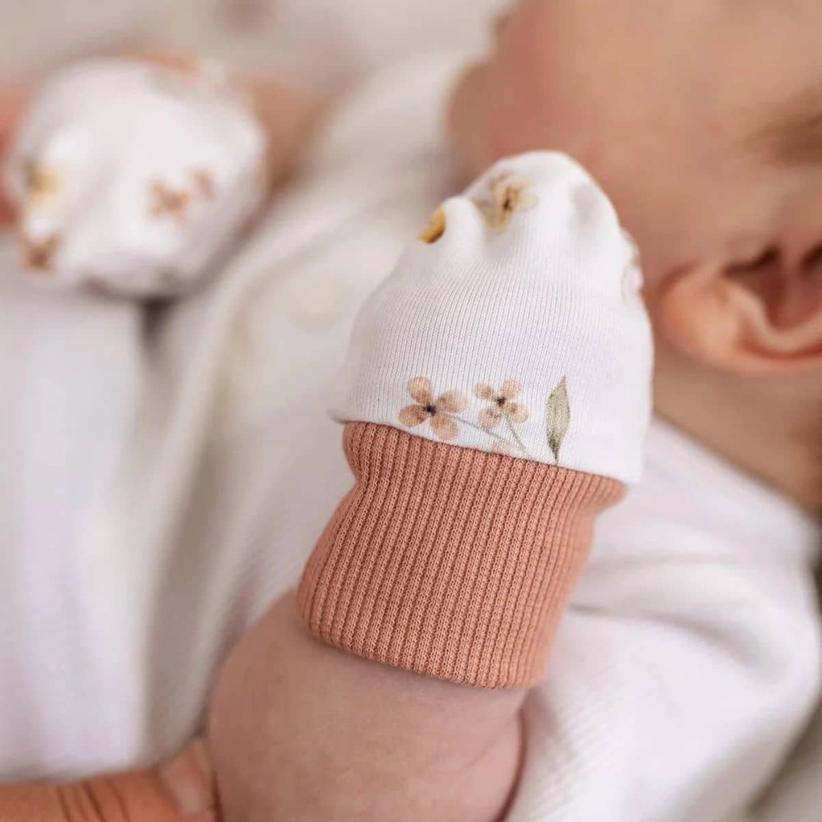 Snuggle Hunny Organic Cotton Rib Mittens - Butterfly