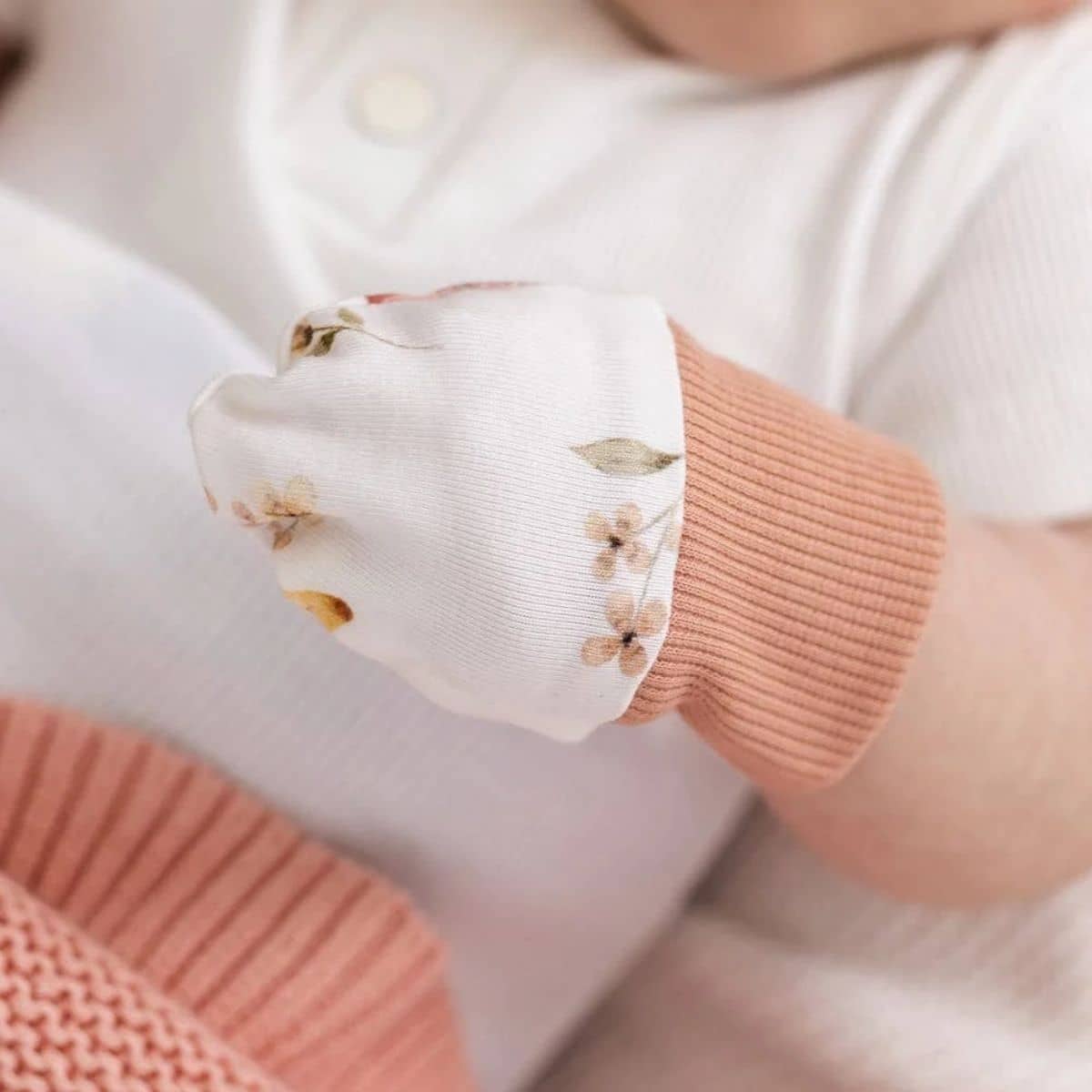 Snuggle Hunny Organic Cotton Rib Mittens - Butterfly