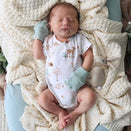 Snuggle Hunny Organic Cotton Rib Mittens - Sage