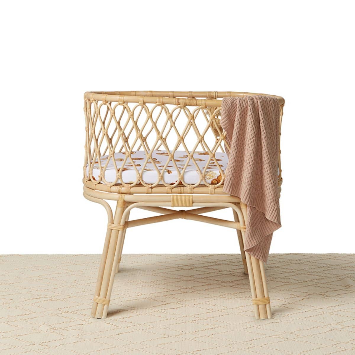 Snuggle Hunny Diamond Knit Baby Blanket - Hazelnut